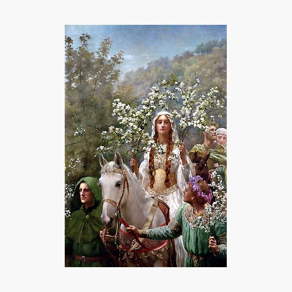 Item preview, Queen Guinevere's Maying - John Collier designed and sold by forgottenbeauty.
