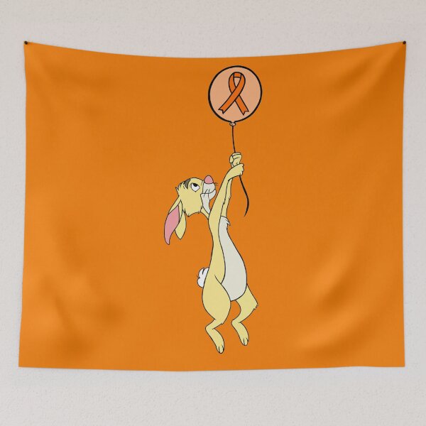 Item preview, Yellow Bunny Hanging from an Awareness Ribbon Balloon (Orange) designed and sold by CaitlynConnor.
