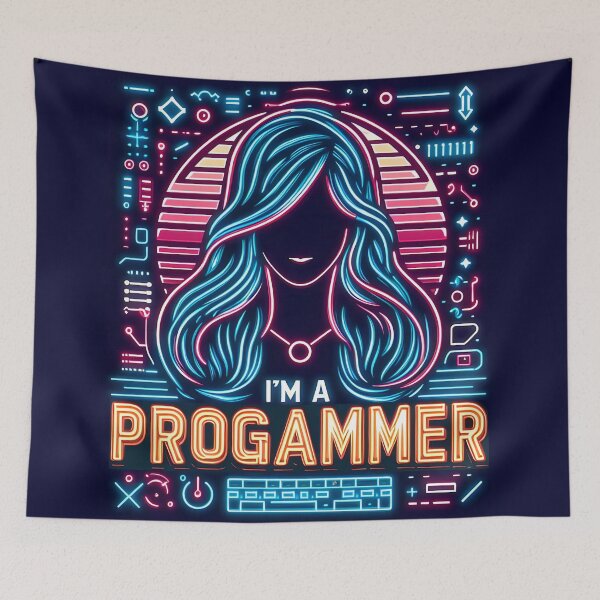 Item preview, I'm a Programmer, typography, neon designed and sold by maxmaj.