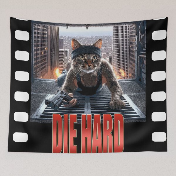 Item preview, Die Hard Cat designed and sold by Foxlindesigns.