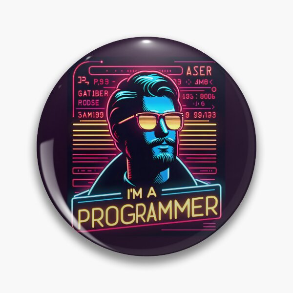 Artikelvorschau, Ich bin Programmierer, Typografie, Neon entworfen und verkauft von maxmaj.