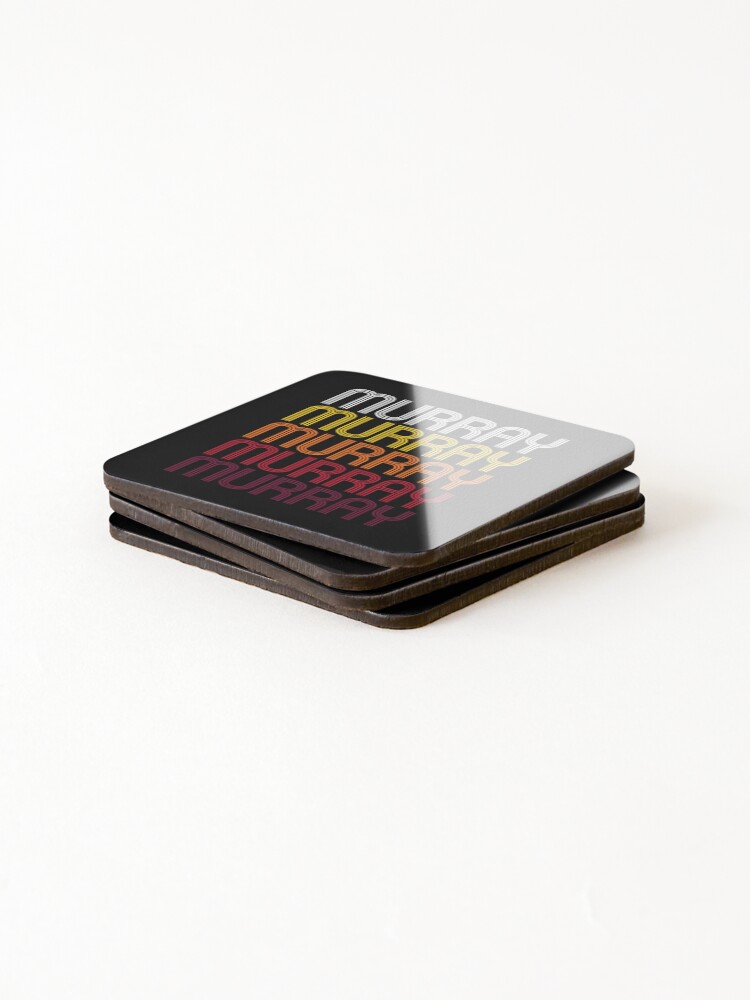 Thumbnail 4 of 5, Coasters (Set of 4), Murray Retro Wordmark Pattern designed and sold by aaronfields.
