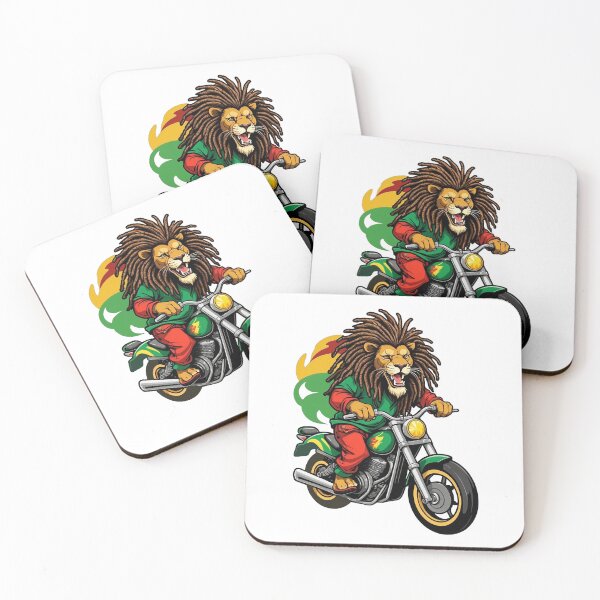 Aperçu de l'œuvre Rasta Lion Moto créée et vendue par reggaeartgifts.