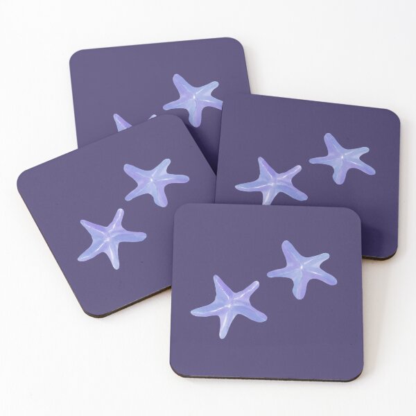 Item preview, Two Blue-Purple Starfish  designed and sold by StickerShark10.
