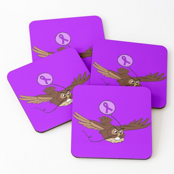 Item preview, Owl Flying With a Awareness Ribbon Balloon (Purple) designed and sold by CaitlynConnor.