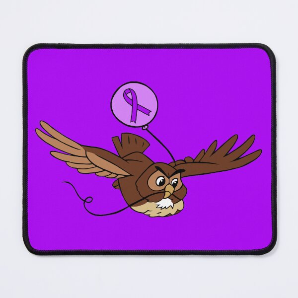 Item preview, Owl Flying With a Awareness Ribbon Balloon (Purple) designed and sold by CaitlynConnor.