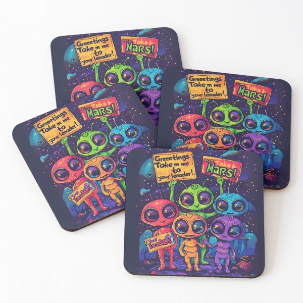 Item preview, Cute Aliens Art  designed and sold by Obsidian Ink by Wilshire.