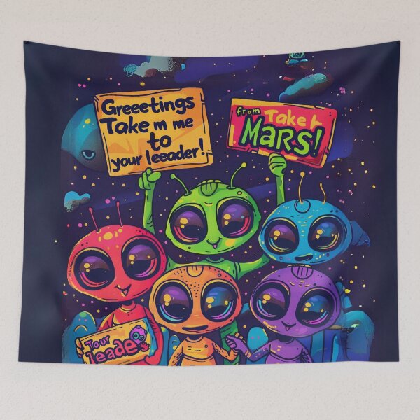 Item preview, Cute Aliens Art  designed and sold by Obsidian Ink by Wilshire.
