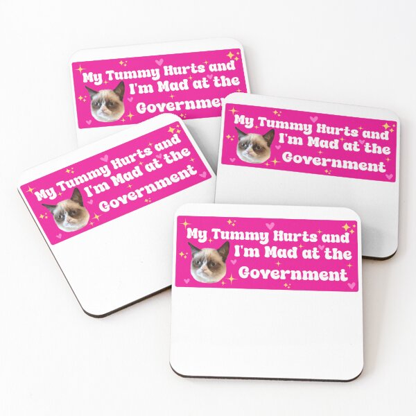 Item preview, My Tummy Hurts and I’m Mad at the Government Cat designed and sold by PixVib.