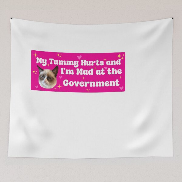Item preview, My Tummy Hurts and I’m Mad at the Government Cat designed and sold by PixVib.