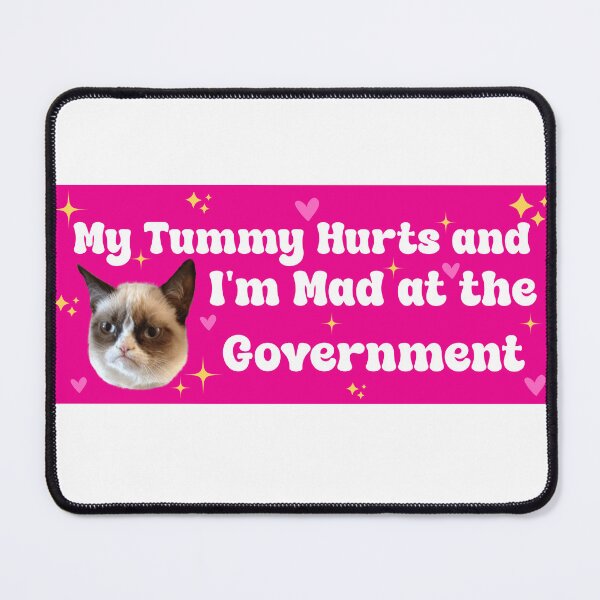 Item preview, My Tummy Hurts and I’m Mad at the Government Cat designed and sold by PixVib.