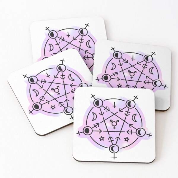 Item preview, Updated Goth Trans Pentagram (dark on light) designed and sold by Alix Poulsen.