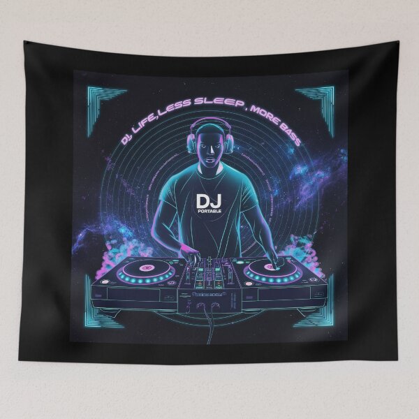 Item preview, DJ Life, Less Sleep, More Bass designed and sold by DJ-Portable.