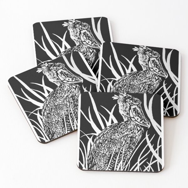 Item preview, Shoebill Linoprint designed and sold by LunaArtSpace.