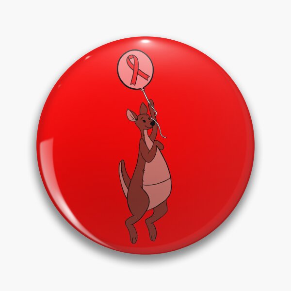 Item preview, Kanga-Roo Hanging from an Awareness Ribbon Balloon (Red) designed and sold by CaitlynConnor.