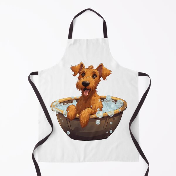 Item preview, Cute little Irish Terrier taking a little bath designed and sold by liana campbell.