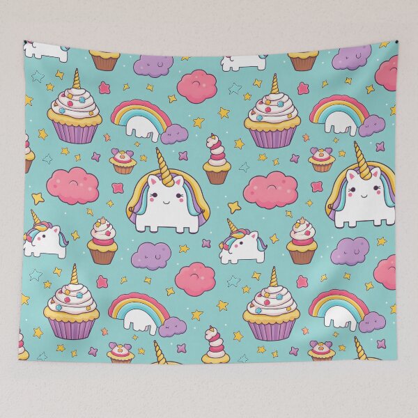Item preview, Cartoon Unicorn seamless pattern  designed and sold by PHETChi-02.