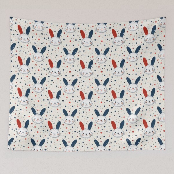 Item preview, Patriotic Bunny Fourth of July Kids Design Pattern Red White and Blue designed and sold by CarpanaBay.