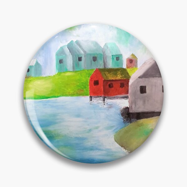 Item preview, Fishing Village designed and sold by LunaArtSpace.