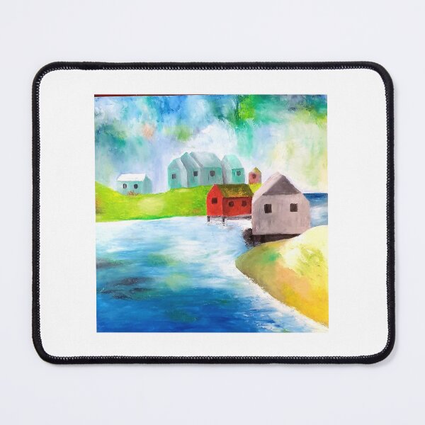 Item preview, Fishing Village designed and sold by LunaArtSpace.