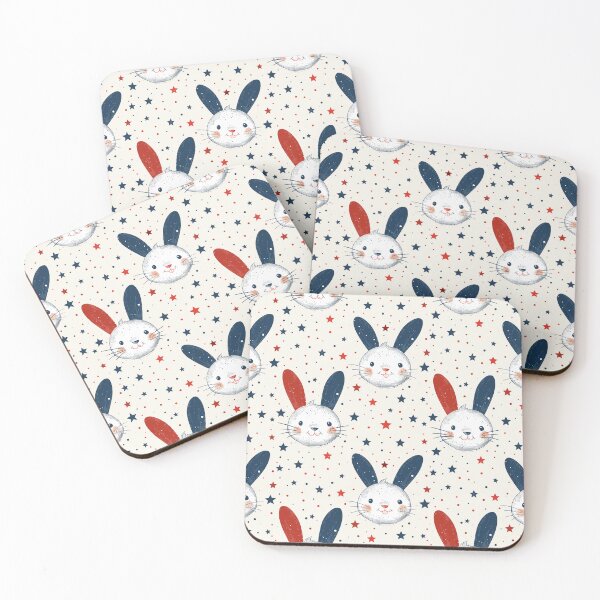 Item preview, Patriotic Bunny Fourth of July Kids Design Pattern Red White and Blue designed and sold by CarpanaBay.