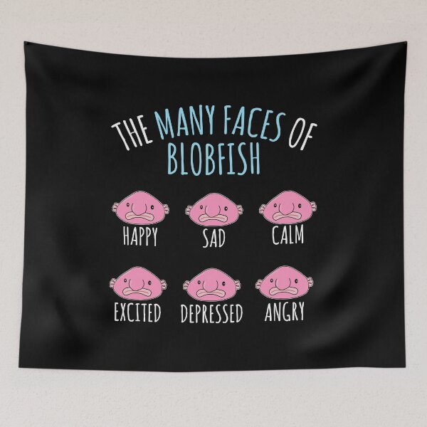 Item preview, The Many Faces Of Blobfish designed and sold by modernmerch.