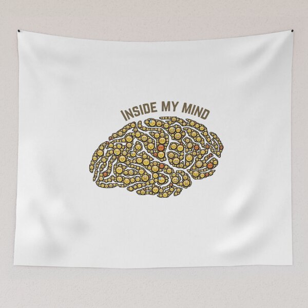 Item preview, Inside my brain a funny story of emojis  designed and sold by Cosmicworld07.