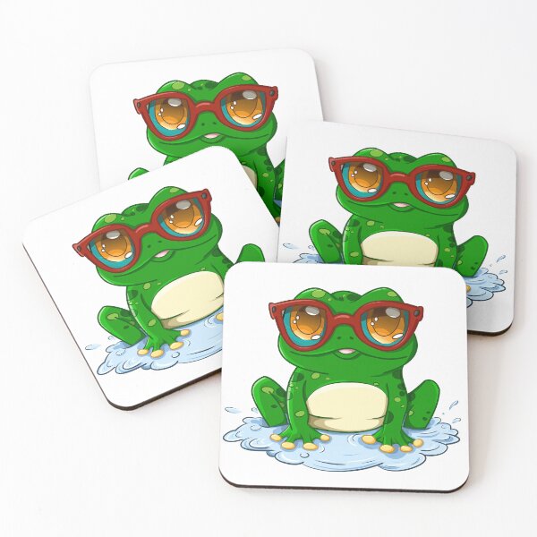 Item preview, Cute Frog with Glassses designed and sold by vasetti-press.
