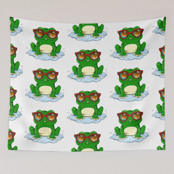 Item preview, Cute Frog with Glassses designed and sold by vasetti-press.