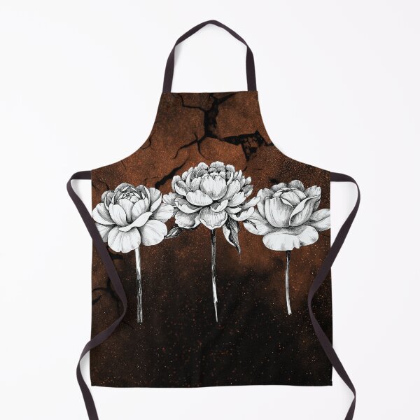 Item preview, Cracked Gradient Copper-tone Background with White Flowers designed and sold by WhiteSoftPetals.