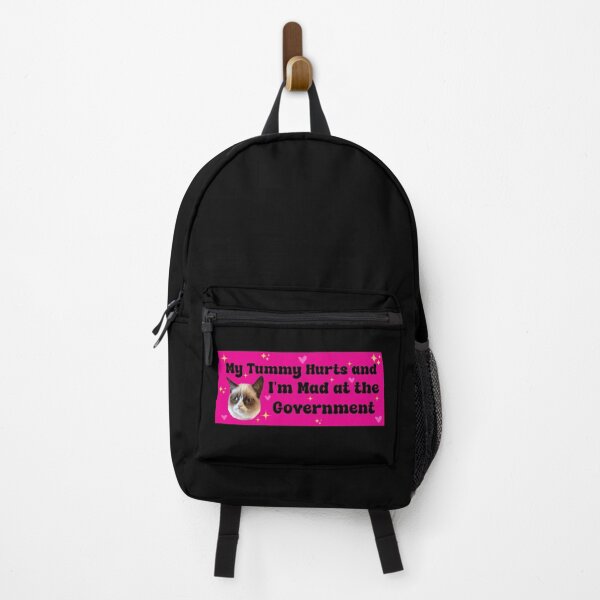 Item preview, My Tummy Hurts and I’m Mad at the Government - Funny Cat Bumper designed and sold by PixVib.