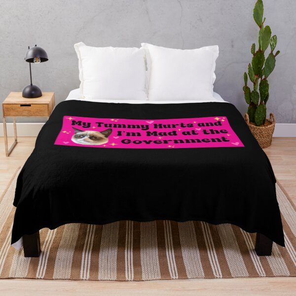 Item preview, My Tummy Hurts and I’m Mad at the Government - Funny Cat Bumper designed and sold by PixVib.