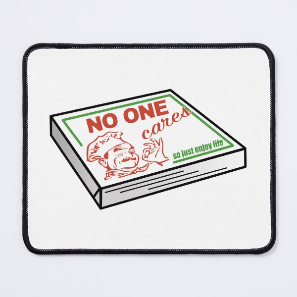 Item preview, no one cares pizza box designed and sold by FronTheStore.