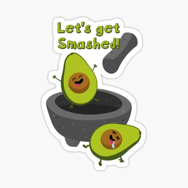 Party avocados - Let's get Smashed! Sticker
