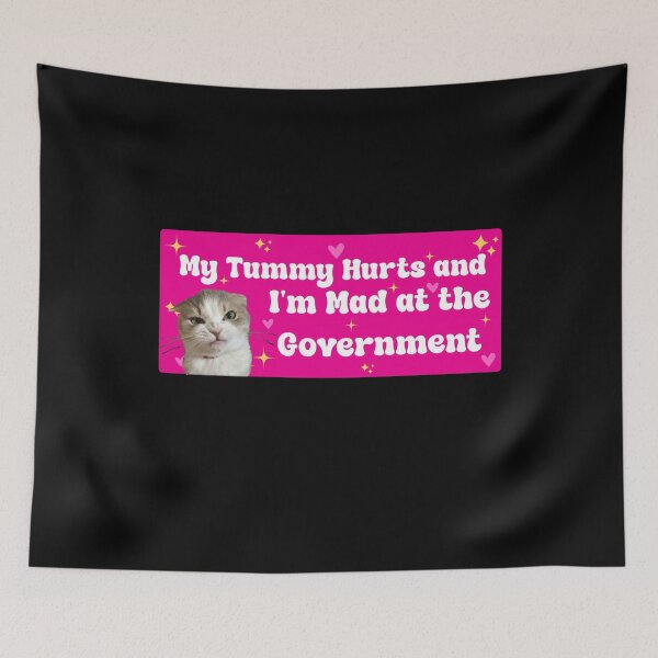 Item preview, My Tummy Hurts and I’m Mad at the Government - Meme designed and sold by PixVib.