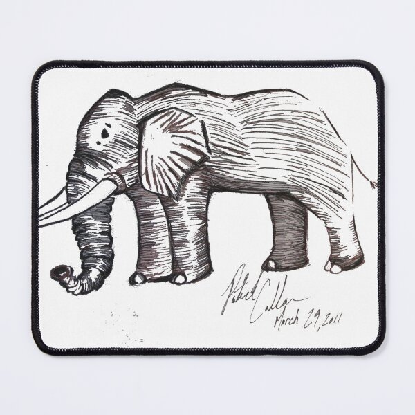 Item preview, White Elephant Line Drawing designed and sold by patrickcallan.
