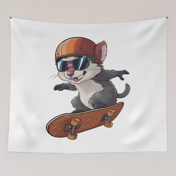 Item preview, Quoll Skateboarding, Cartoon Style, Cute  Animals, Funny Quoll  designed and sold by Porcupine Tees ⭐⭐⭐⭐⭐.