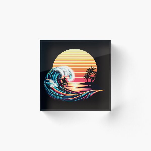 Item preview, Surfing A Wave at Sunset designed and sold by artcolory.