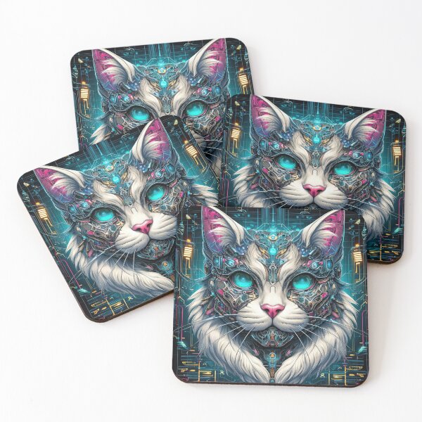 Item preview, Cyberpunk Cat Face design designed and sold by nekoze1225.
