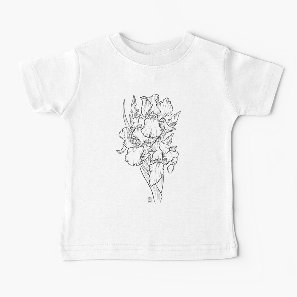 Irises - Black Line Baby T-Shirt