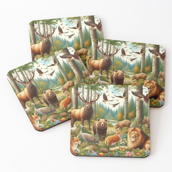 Item preview, Seamless Pattern Beautiful Wildlife In the Forest designed and sold by ngam.