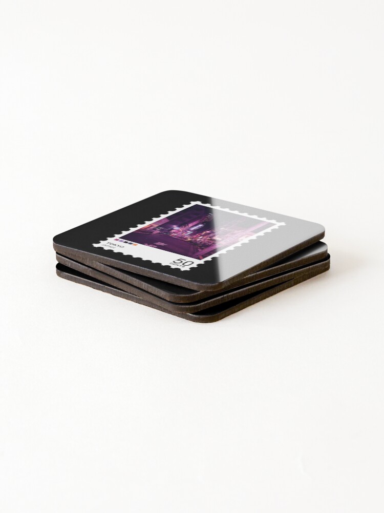 Thumbnail 4 of 5, Coasters (Set of 4), Tokyo Stamp designed and sold by RabbitK.
