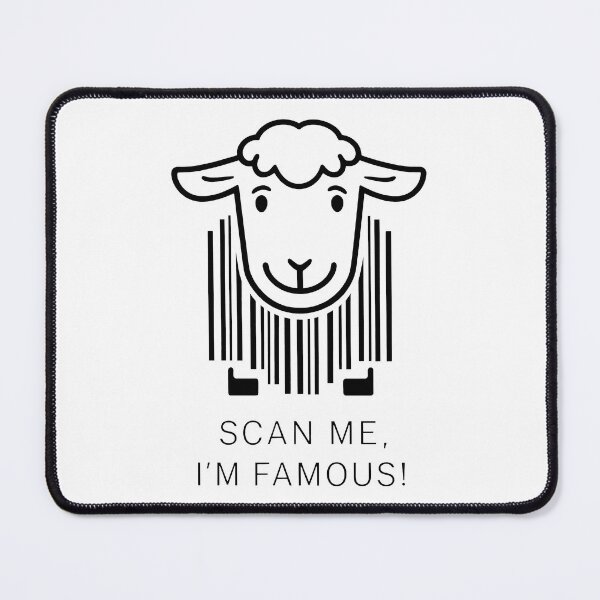 Item preview, SCAN ME, I'M FAMOUS! Dolly the Sheep Lives On in Meme Culture in black designed and sold by SplashTastic.