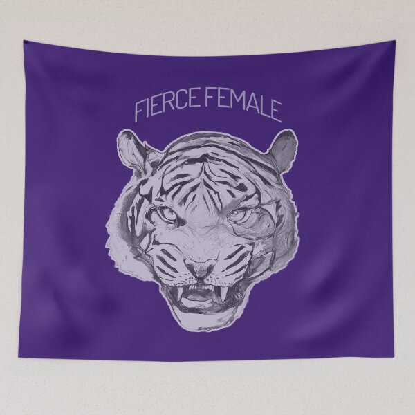 Item preview, Fierce Female Tiger Mom Growling Tiger face black and white designed and sold by AuroraXGreen.