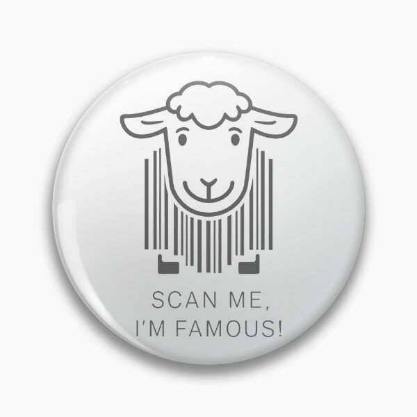 Item preview, SCAN ME, I'M FAMOUS! Dolly the Sheep Lives On in Meme Culture in gray designed and sold by SplashTastic.