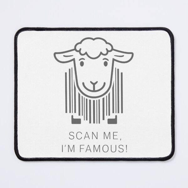 Item preview, SCAN ME, I'M FAMOUS! Dolly the Sheep Lives On in Meme Culture in gray designed and sold by SplashTastic.