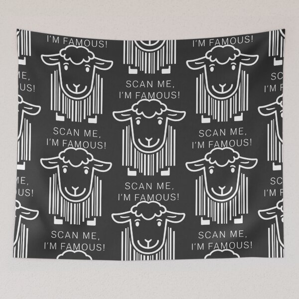 Item preview, SCAN ME, I'M FAMOUS! Dolly the Sheep Lives On in Meme Culture in white designed and sold by SplashTastic.
