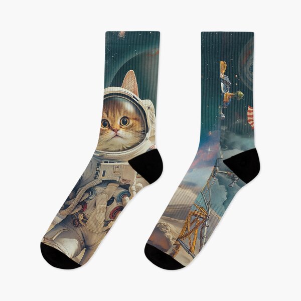 Item preview, Cat walking on the moon version 1 designed and sold by BroccolinPeach.