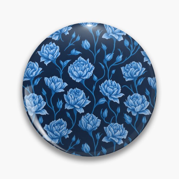Item preview, Elegant Blue Carnation Floral Pattern, Blue Flower Pattern designed and sold by StickerinoShop.