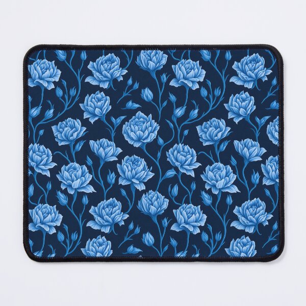 Item preview, Elegant Blue Carnation Floral Pattern, Blue Flower Pattern designed and sold by StickerinoShop.